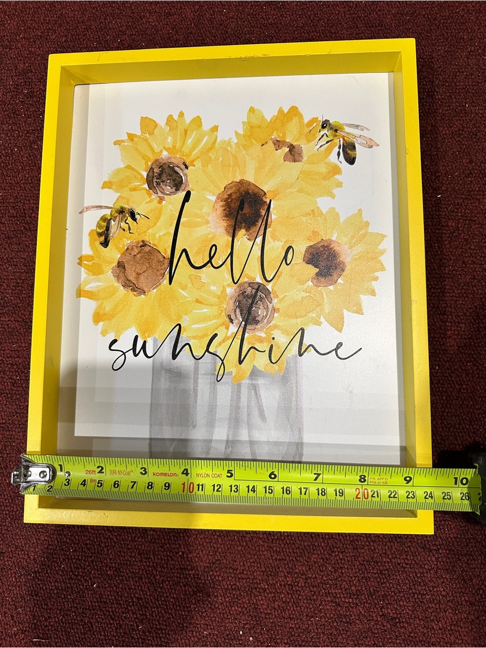 "Hello Sunshine" Sunflower Wall Decor